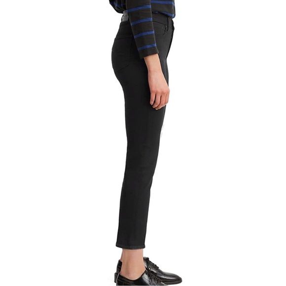 FINAL PRICE Levi’s 724 High Rise Straight Crop Jean black size 28 - Picture 3 of 9